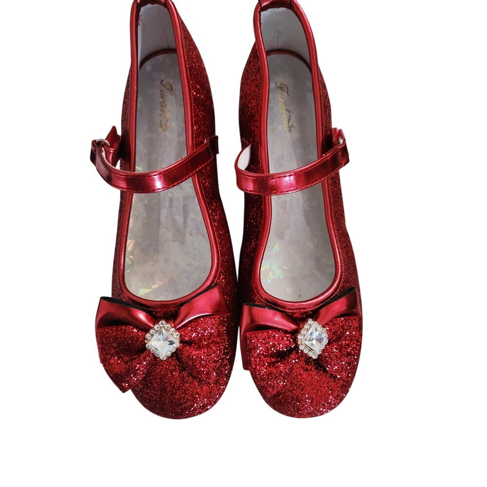 4 Red Glittery Shoes
